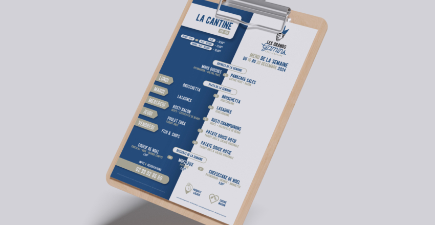 Menu de la Semaine du 16 au 20 Décembre 2024